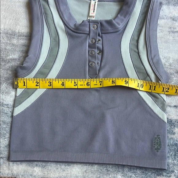 FP Movement Gray Polo Collar Crop Tank Top - Picture 5 of 7